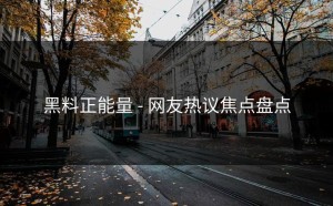 黑料正能量 - 网友热议焦点盘点