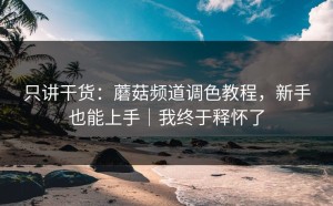 只讲干货：蘑菇频道调色教程，新手也能上手｜我终于释怀了