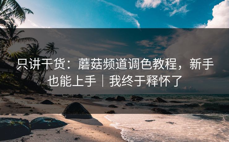 只讲干货:蘑菇频道调色教程,新手也能上手|我终于释怀了 只讲干货:蘑菇频道调色教程,新手也能上手|我终于释怀了